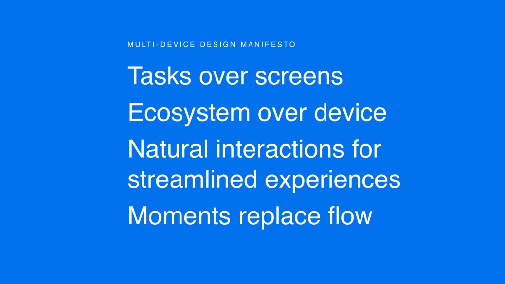 Multi-device design manifesto